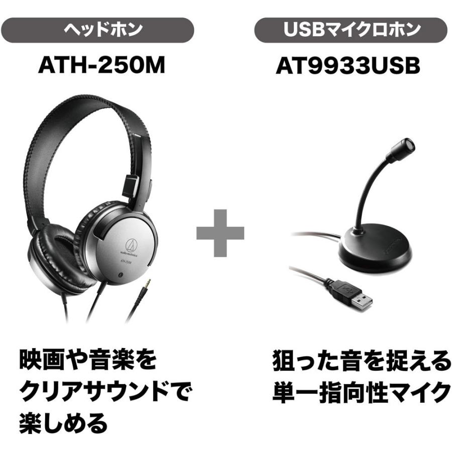 audio-technica(オーディオテクニカ) ヘッドセット＋PCマイク   AT9933USB PACK ［φ3.5mmミニプラグ /両耳 /ヘッドバンドタイプ］ 【864】 | オーディオテクニカ | 03