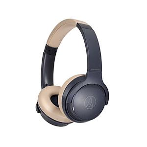 audio-technica(オーディオテクニカ) ブルートゥースヘッドホン  ネイビーベージュ ATH-S220BT NBG ［Bluetooth対応］ | オーディオテクニカ
