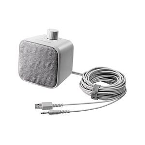 お手元テレビ用スピーカー MIMIO SOUND CUBE(ミミオサウンドキューブ) テレビ用 有線接続 はっきり音声 モノラル かんたん操作 抗菌仕様 再生プラスチック配… | 