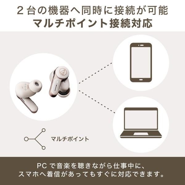 audio-technica(オーディオテクニカ) フルワイヤレスイヤホン  ストーングレイ ATH-TWX7 GY ［ワイヤレス(左右分離) /Bluetooth /ノイズキャンセリング対応］ | オーディオテクニカ | 12