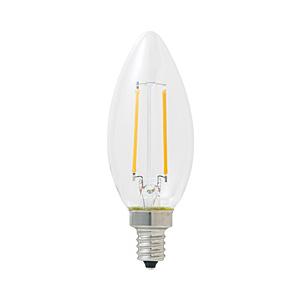 東京メタル 25W相当 LEDフィラメント型 シャンデリア電球 口金E12タイプ   LDC2LC25WE12T2 ［E12 /25W相当 /電球色］ | 