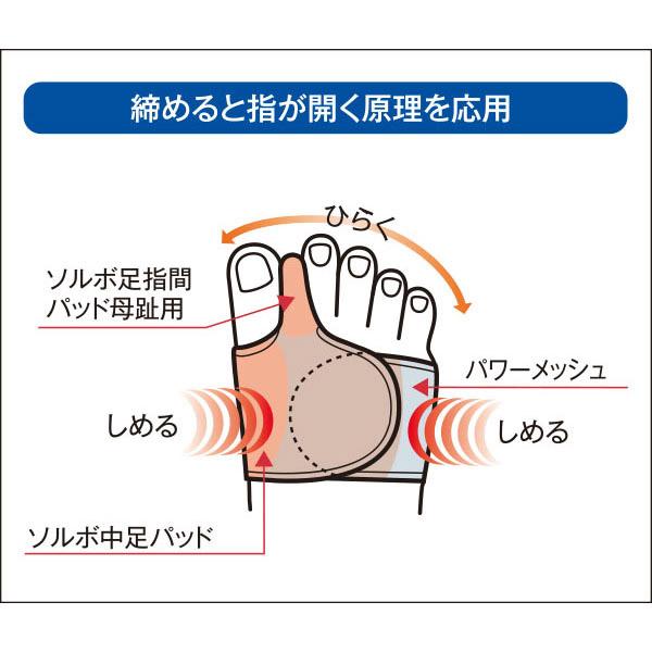アズワン 外反母趾サポーター[ソルボ・固定薄型] 63219 左足用M 23.5〜 |  | 03