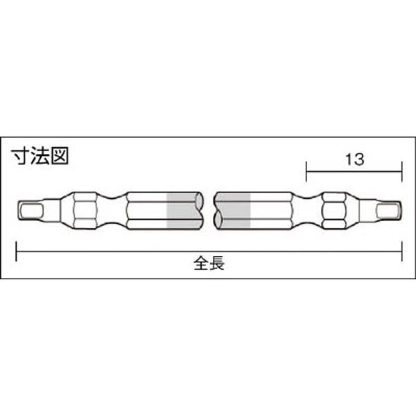 兼古製作所 四角カラービット5本組　#3×85　ACS53385 | 兼古製作所 | 02