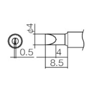 白光 T12-D4 白光 こて先 4D型 | TRUSCO中山