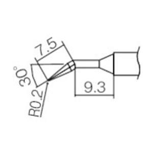 白光 T12-JL02 白光 こて先 0.2JL型 | TRUSCO中山