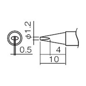 白光 T12-D12Z 白光 こて先 1.2D型(Z) | TRUSCO中山