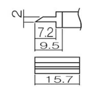 白光 T12-1402 白光 こて先 スパチュラ 15.7 | TRUSCO中山