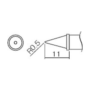 白光 T12-WB2 白光 こて先 0.5WB型 | TRUSCO中山