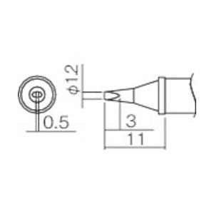 白光 T12-WD12 白光 こて先 1.2WD型 | TRUSCO中山