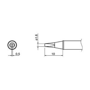 白光 白光 こて先／１．６Ｄ型 Ｔ３１−０１Ｄ１６ | 