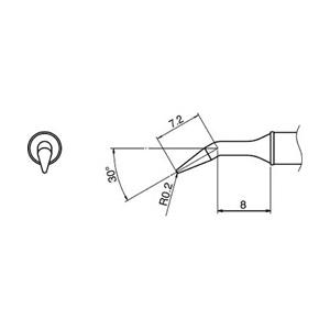 白光 白光 こて先／０．２ＲＳＢ型 Ｔ３１−０１Ｊ０２ | 