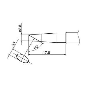 白光 白光 こて先／２．８ＢＣ型 Ｔ３１−０２ＢＣ２８ | 