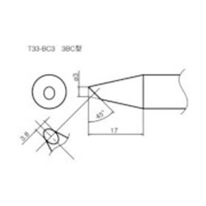 白光 白光　こて先／3BC型　T33-BC3 | 