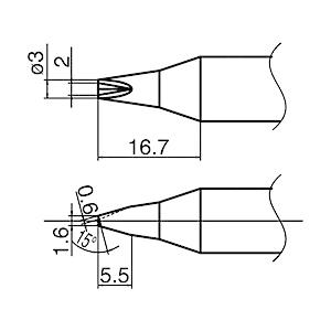 白光 白光　こて先溝付   T33-1610 | 