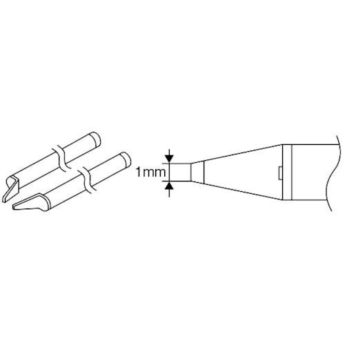 白光 白光　こて先　ＣＨＩＰ　１Ｌ型 | 