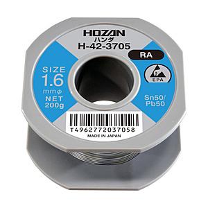 ホーザン ＨＯＺＡＮ　ハンダ（Ｓｎ５０％）１．６ｍｍφ・２００ｇ   H-42-3705 | HOZAN