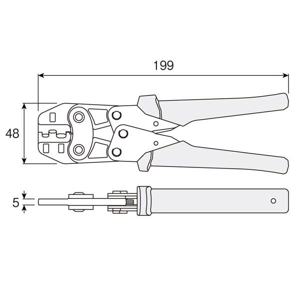 ホーザン P-736 HOZAN 圧着工具 圧着ペンチ(絶縁閉端子用) | HOZAN | 03