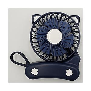 富士商 猫型ハンディーファン  ネイビー F0076 【864】 | 