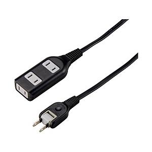 ヤザワ 耐トラ付延長コード （3個口・10m）　Y02S3010BK ブラック | 