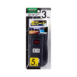 ヤザワ Y02BKNS315BK ［電源タップ］ノイズフィルター集中SW付3個口5m黒 【864】 | 