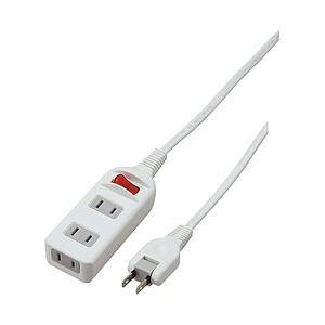 ヤザワ 耐トラシャッター集中スイッチ付タップ　3個口　3m　ホワイト　Y02S313WH 【864】 [振込不可] | 