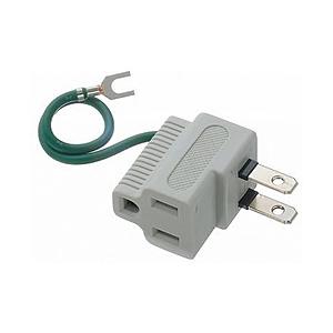 ヤザワ 3Pプラグ対応L型プラグアダプター Y02SA04W | 