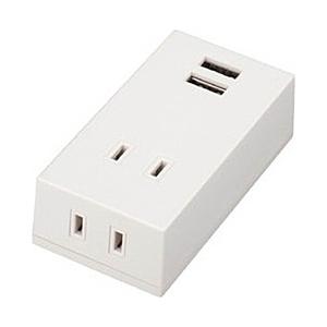 ヤザワ USB充電ポート付キOAタップ 2AC+2USB2.1A(ホワイト) Y02FS400WH2U 【864】 [振込不可] | 