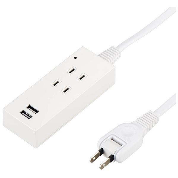 ヤザワ 電源タップ  ホワイト Y02K4015WH2U ［1.5m /2個口 /スイッチ無 /2ポート］ |  | 01