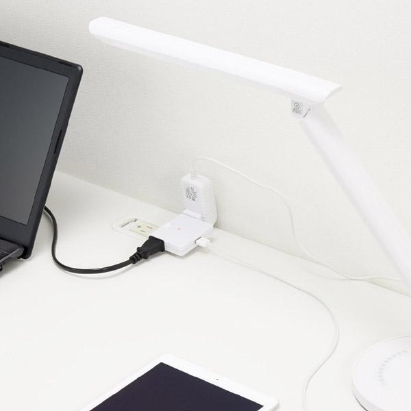 ヤザワ 雷ガード付コーナータップ 2AC+1USB2.4A（2個口+USB1ポート） H6CK3001UWH ホワイト 【864】 |  | 03