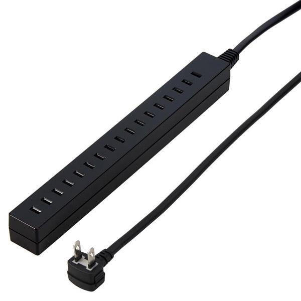 ヤザワ 差し込みフリータップ　ベーシック　ブラック　2.5m　H85025BK2 【864】 |  | 01