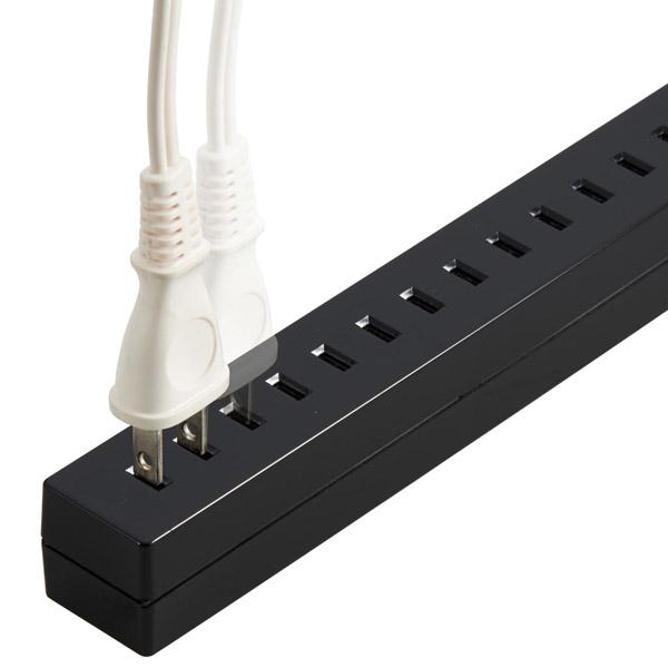 ヤザワ 差し込みフリータップ　ベーシック　ブラック　2.5m　H85025BK2 【864】 |  | 03