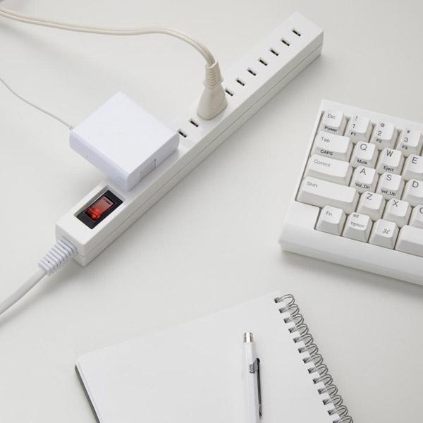 ヤザワ 差し込みフリータップ　ブレーカーSW付　ホワイト　2.5m　H75125WH2 【864】 |  | 04