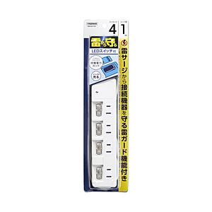 ヤザワ 節電タップ  ホワイト H8KS441WH ［1.0m /4個口 /スイッチ付き（個別）］ | 