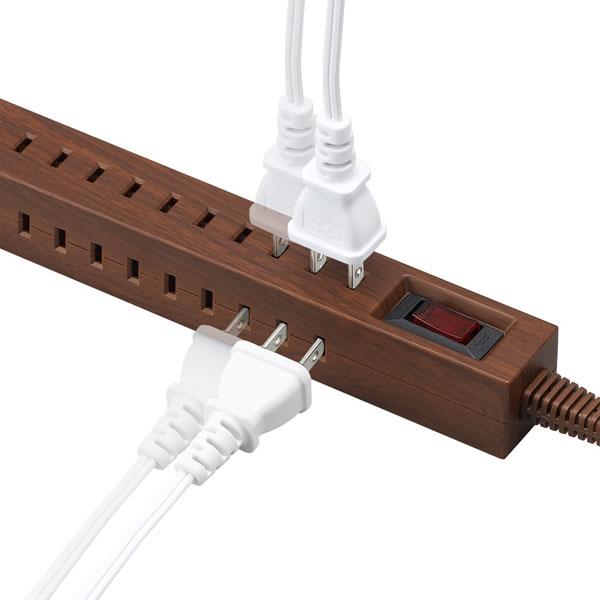 ヤザワ 差し込みフリータップ2面ブレーカーSW付  ダークウッド H9B10115DW ［1.5m /10.5個口 /スイッチ付き（一括）］ 【864】 |  | 03