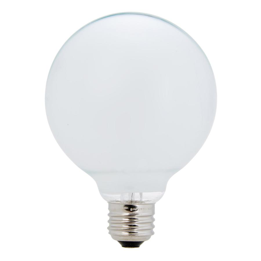 ヤザワ ボール電球60W形ホワイト 長寿命 φ95　GW100/110V57W95LYZ　口金E26    ［E26 /電球色 /1個 /60W相当 /ボール電球形］ |  | 02