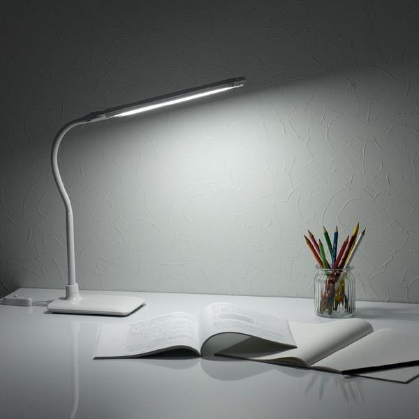 ヤザワ LED2灯スタンドライト調光機能付き　SDL13D01WH　ホワイト    ［LED /昼光色］ |  | 05