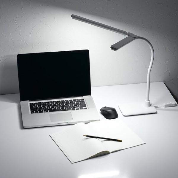 ヤザワ LED2灯スタンドライト調光機能付き　SDL13D01WH　ホワイト    ［LED /昼光色］ |  | 07