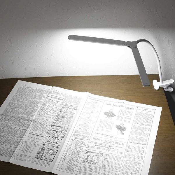ヤザワ LED2灯クリップライト調光機能付き　CLL13D01WH　ホワイト    ［LED /昼光色］ |  | 08
