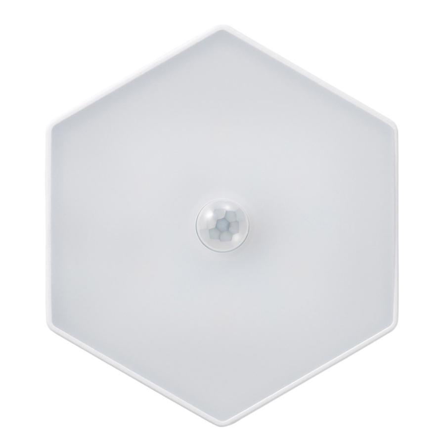 ヤザワ 人感明暗ナイトライトマグネット付き  ホワイト NBSML64WH ［白色 /乾電池式］ |  | 02