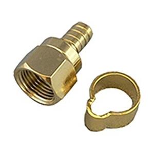 フジパーツ 4C用F型接栓 (10個/金メッキ) FZ-K4C-10P | 