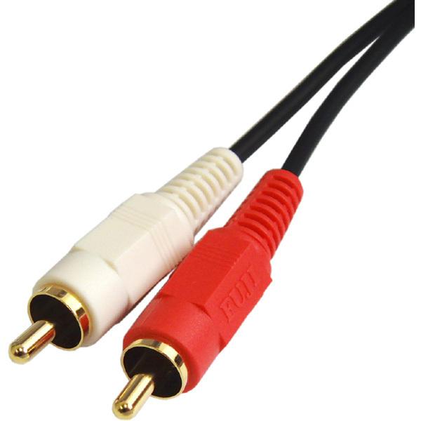 フジパーツ 2mオーディオケーブル（ステレオミニプラグ⇔ピンプラグ×2）FCA-323S-L20   FCA-323S-L20 ［2.0m］ |  | 02