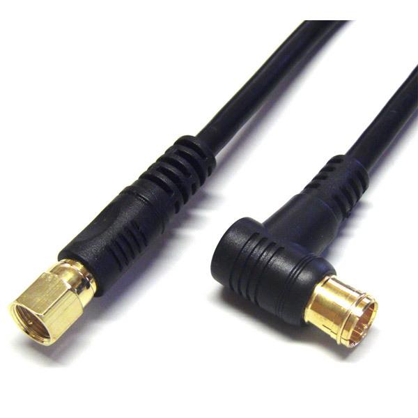 フジパーツ 4K8K対応 1mアンテナケーブル[L型プラグ-F型接栓]黒 FBT-310-48 【864】 |  | 01