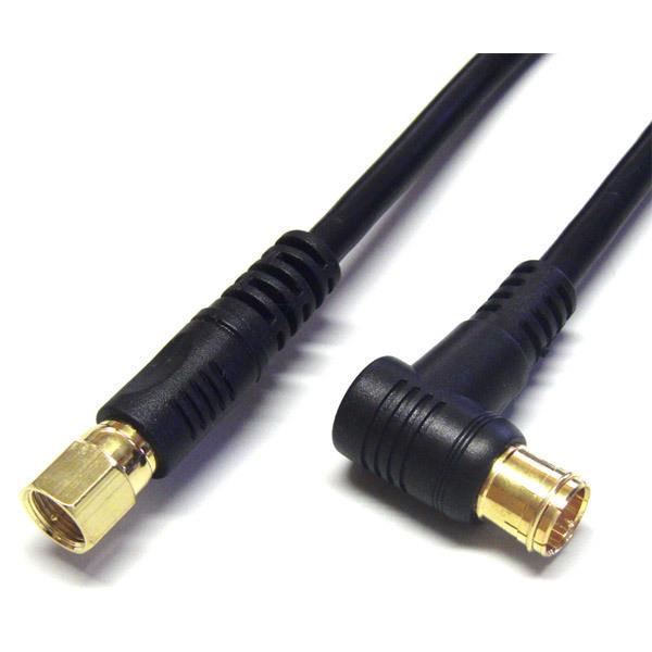 フジパーツ 4K8K対応 3mアンテナケーブル[L型プラグ-F型接栓]黒 FBT-330-48 【864】 |  | 01