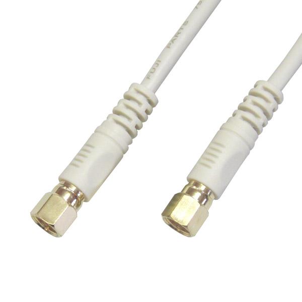 フジパーツ 4K8K衛星放送対応 5mアンテナケーブル白（F型接栓-F型接栓） FBT-550-48 FBT-550-48 【852】 |  | 01