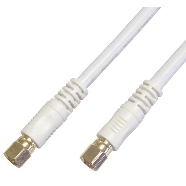 フジパーツ 4K8K対応 2mアンテナケーブル(5C)[F型接栓-F型接栓]白 WFF-20-48 【864】 |  | 01