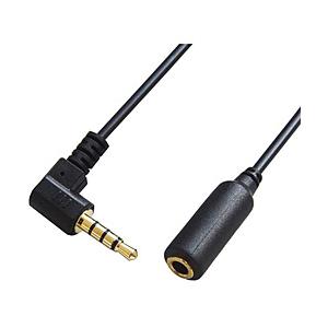 フジパーツ L型3.5mm4極 ステレオミニ延長ケーブル 5m   FCA-L428-EN50 ［5.0m］ | 