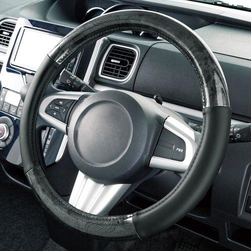 BONFORM ハンドルカバー シンプルウッド S 36.5-37.9cm ブラック 軽・普通車用 6739-01BK |  | 02