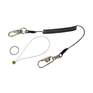 スティング 安全ロープ（ステンレス芯）ダイレクトキャッチフック付クリアブラック　AR430DB | 