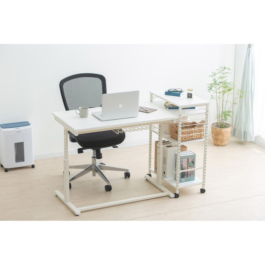 アイリスオーヤマ 昇降デスク［W100×D58.9×H72〜59〜80cm］  ホワイト UDD-1000 | IRIS OHYAMA | 03