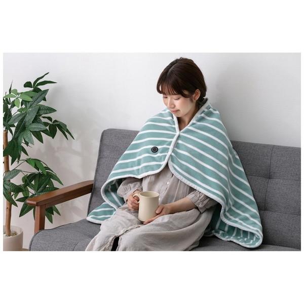 アイリスオーヤマ HW-HBK-W/A ヒートブランケット  ボーダー 【864】 | IRIS OHYAMA | 01